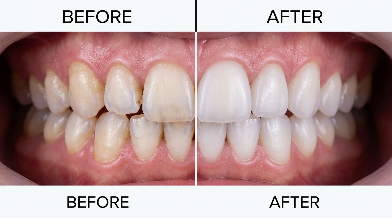 Sorriso con faccette dentali in ceramica